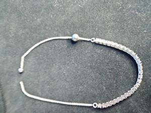 lot 16 image: Stirling Silver 14 CT TW Diamond Tennis Bracelet