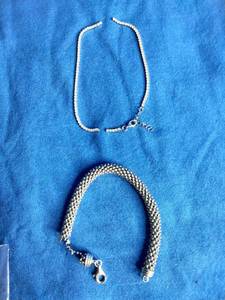 lot 28 image: Rhodium Over Sterling Silver 2mm CZ Tennis Ankle Bracelet