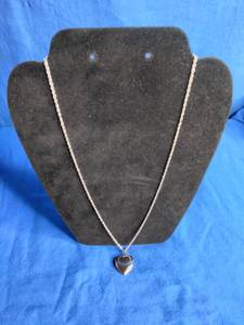 lot 44 image: Silvertone Heart Locket