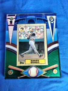 lot 68 image: 1987 Barry Bonds Rookie Card in Plaque
