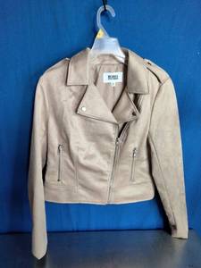 lot 98 image: Steve Madden BB Dakota Faux Suede Jacket. Brand New. Color Bone Size Medium