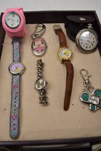 lot 15 image: Vintage Disney and Character Watch Lot - 7 Piece Collection