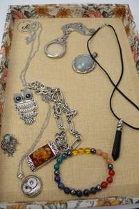 lot 18 image: Assorted Costume Jewelry Lot - Necklaces, Pendant, Bracelet