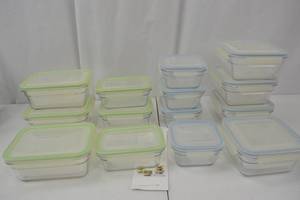 lot 45 image: NEW Glasslock Glass Food Storage Containers Assorted Set - 14 Pieces