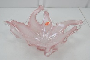 Pink Murano Handmade Art Glass Centerpiece Bowl