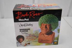 lot 71 image: Bob Ross Chia Pet Handmade Planter in Box