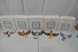 lot 92 image: Bradford Exchange Treasured Wings Bird Plaque Lot w COAs, Limited Edition
