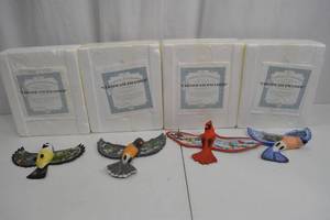lot 94 image: Bradford Exchange Treasured Wings Bird Plaques Limited Edition Set