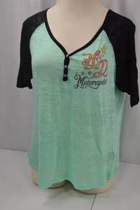 lot 179 image: Harley-Davidson Womens 2XL Mint Black Graphic Tee