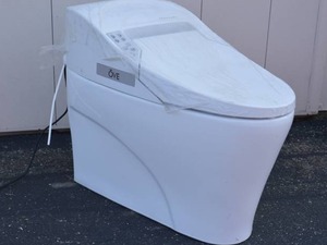 lot 218 image: OVE Smart Toilet with Bidet Functions and Control Panel