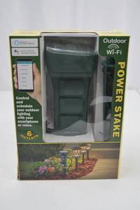 lot 199 image: Outdoor Wi-Fi Power Stake with 6 Outlets, Smart Device Control