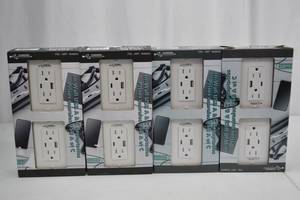 lot 222 image: Charging Essentials In-Wall USB A and C Receptacle Outlets, 4 Packs