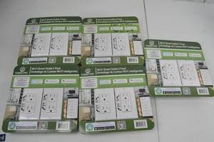lot 246 image: Lot of 5 CE Smart Home Wi-Fi Smart Outlet 2-Packs, Alexa & Google Compatible