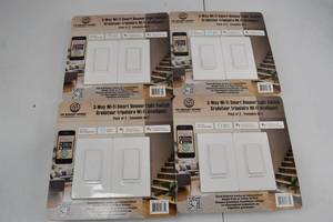 lot 247 image: CE Smart Home 3-Way Wi-Fi Smart Dimmer Light Switches, 4 Packs (2 per pack)