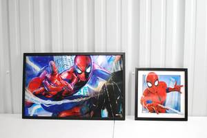 lot 120 image: Marvel Spider-Man Framed Poster Lot - 2 Pieces