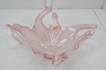 Pink Murano Handmade Art Glass Centerpiece Bowl