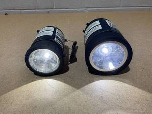lot 206 image: LOT OF 2 Nebo Big Poppy & Poppy SpotlightLantern