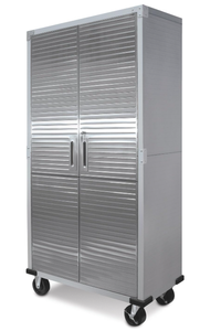 lot 120 image: Seville Classics UltraHD Solid Steel Rolling Lockable Metal Storage Cabinet Locker Organizer #16236