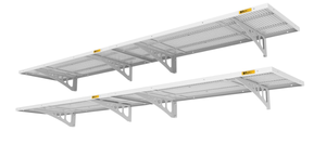 lot 128 image: 4PCS Brukid Adjustable Metal Garage Wall Shelving Heavy Duty Garage Storage Shelf Wall Mounted