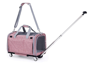 lot 144 image: Dog Stroller Pet Carrier with Wheels for Small Dogs and Cats