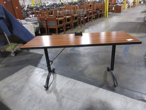 lot 243 image: ECA FLIP TOP GANG TABLES WITH POWER OUTLETS