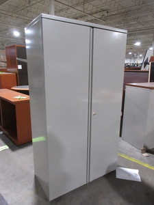 lot 219 image: HERMAN MILLER METAL TWO DOOR STORAGE CABINETS