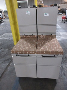lot 201 image: HERMAN MILLER MOBILE FILE PEDESTALS WITH CUSHION TOP