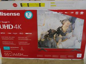 lot 19 image: 55 Inch Hisense  A65H Series 4K UHD Smart Television, 55A65H