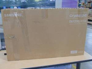 lot 37 image: 43 Inch Samsung UN43DU7000FXZA  LED 4K Crystal UHD HDR, 3840x2160, 60Hz, WiFi
