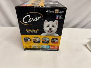 lot 41 image: KK. 24x 3.5oz Trays Cesar Breakfast & Dinner