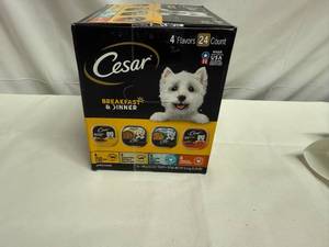 lot 42 image: KK. 24x 3.5oz Trays Cesar Breakfast & Dinner