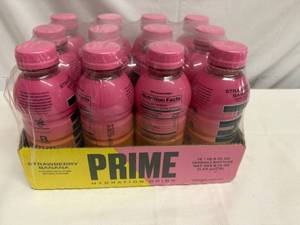 lot 75 image: 12x 16.9oz Prime Hydration-StrawberryBanana