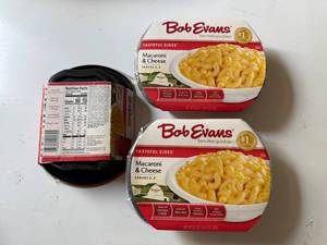 lot 107 image: AA. 3x 20oz Bob Evan Mac & Cheese