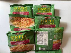 lot 115 image: BB. 6x20z Simply Potatoes Shredded Hashbrowns