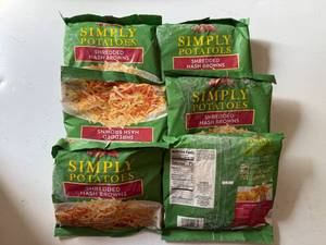 lot 117 image: BB. 6x20z Simply Potatoes Shredded Hashbrowns