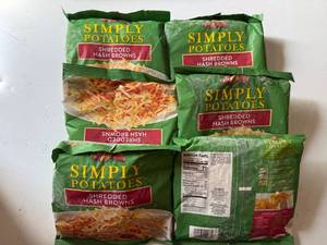 lot 118 image: BB. 6x20z Simply Potatoes Shredded Hashbrowns