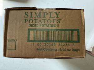 lot 122 image: BB. 6x 20oz Simply Potatoes- Diced