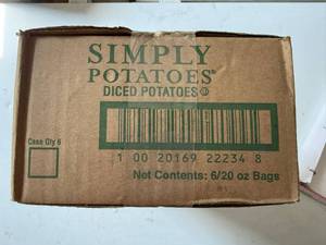 lot 123 image: BB. 6x 20oz Simply Potatoes- Diced