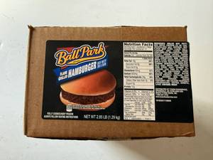lot 129 image: BB. 12x Ball Park Flamed Grilled Hamburger