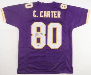 lot 18 image: Cris Carter Signed Jersey (Schwartz)