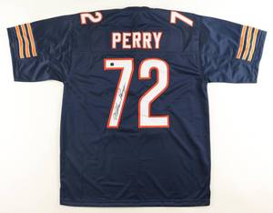 lot 21 image: William The Fridge Perry Signed Jersey (Authentic Ink)