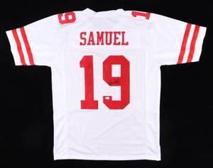 lot 24 image: Deebo Samuel Signed Jersey (JSA)