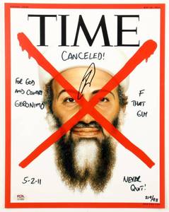 lot 36 image: Robert J. ONeill Signed LE TIME Magazine 11x14 Photo with (5) Inscriptions (PSA)