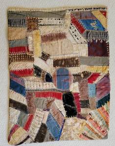 lot 96 image: Antique Crazy Quilt Patchwork Sampler