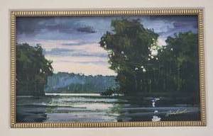 lot 52 image: Framed Landscape Impressionist Artwork signed Richards