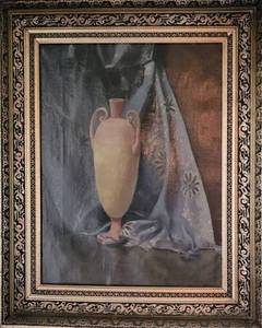 lot 53 image: Framed Artwork Antique Still Life Oil on Canvas