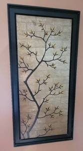 lot 58 image: Large Extruded Asian Influence Wall Art