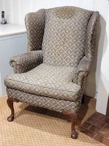 lot 76 image: Pawfoot Wingback Arm Chair, as