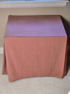 lot 136 image: Linen Covered Side Table