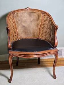 Brilliant Antique Louis XV Caned Accent Chair